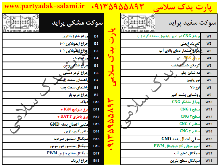پین اوت کیلومتر پراید تیبا و ساینا