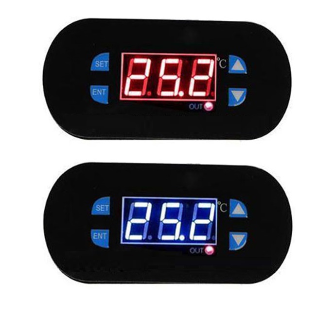 نمایشگر دما آمپر آب دیجیتال آلارم دار (ترموستات) 12 و 24 ولت خودروهای سبک و سنگین مدل B1217