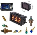 آمپر آب دیجیتال ساده 12 تا 24 ولت برای انواع خودرو سبک و سنگین مدل B1210