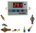 آمپر آب دیجیتال آلارم دار 12 و 24 ولت برای خودرو های سبک و سنگین مدل XH-9097
