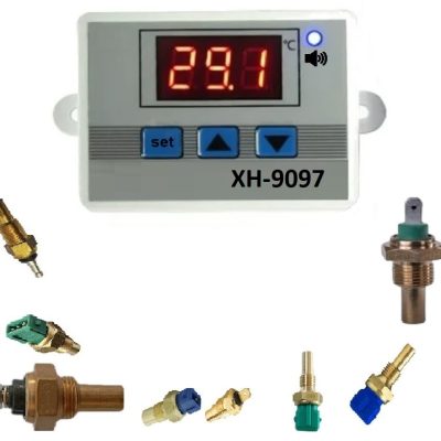 آمپر آب دیجیتال آلارم دار 12 و 24 ولت برای خودرو های سبک و سنگین مدل XH-9097